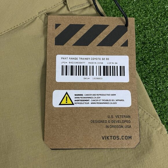 NWT Viktos Range Trainer Coyote Brown Mens Outdoor Hiking Pants Size 32 x 30 - Picture 7 of 7